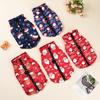 Warm Dog Jacket For Small Medium Dogs Cats Santa Claus Print Winter Windproof With D-ring Puppy Clothes Yorkshire Pet Costume