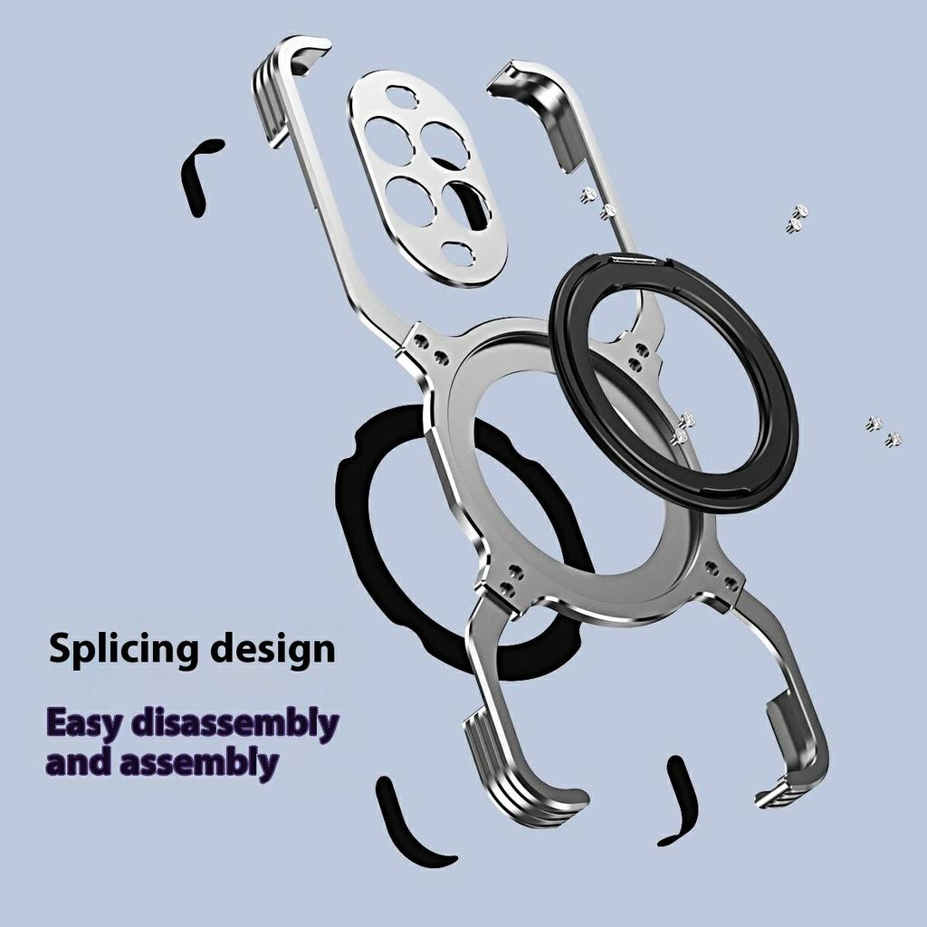 Для Huawei nova 13 Pro 5G Чехол Подставка Металлический Бампер Магнитная Крышка для Телефона