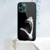 Cool Scary Shark Phone Case For IPhone 14 13 12 11 Pro Max X XR XS 8 7 Plus Liquid Glass Color Phone Cover