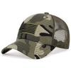 Тактическая армейская бейсболка, летние дышащие сетчатые кепки для мужчин и женщин, камуфляжная шляпа для гольфа, шляпы дальнобойщика с американским флагом