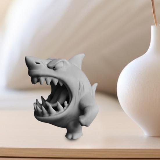 Ревущая в гневе фигурка животного, напечатанная на 3D-принтере, собака, кролик, акула, статуя слона, скульптура, домашний офис, книжная полка, украшение для рабочего стола, орнамент