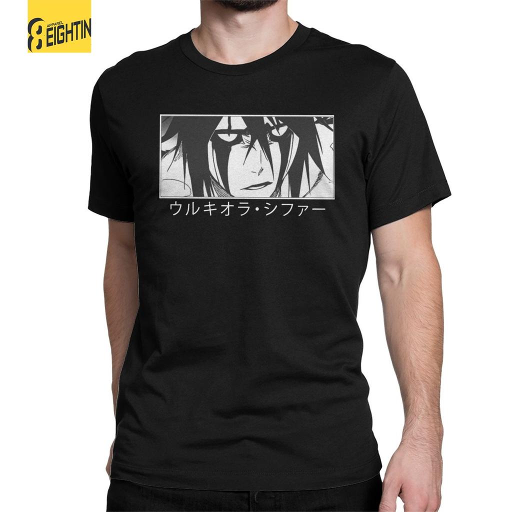 Ulquiorra Cifer Anime Bleach T Shirts Men's Cotton Funny T-Shirt Crew Neck Tee Shirt Short Sleeve Clothing 4XL 5XL 6XL