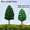 5 шт. 1:75-100 Искусственные деревья Модель Зеленое растение для Диорамы Железной дороги Поезда Варгейма Парка Пейзажа Декорации