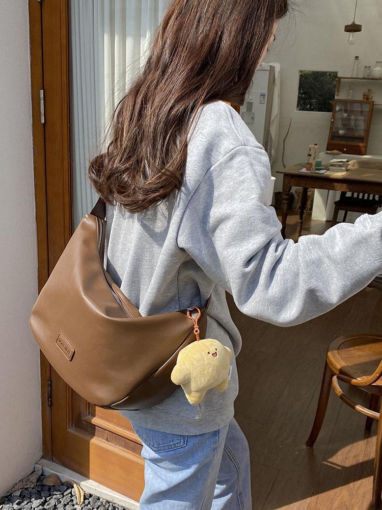 Большая вместительная сумка для женщин, повседневная и универсальная, нишевая сумка-тоут, студенческая сумка-седло через плечо