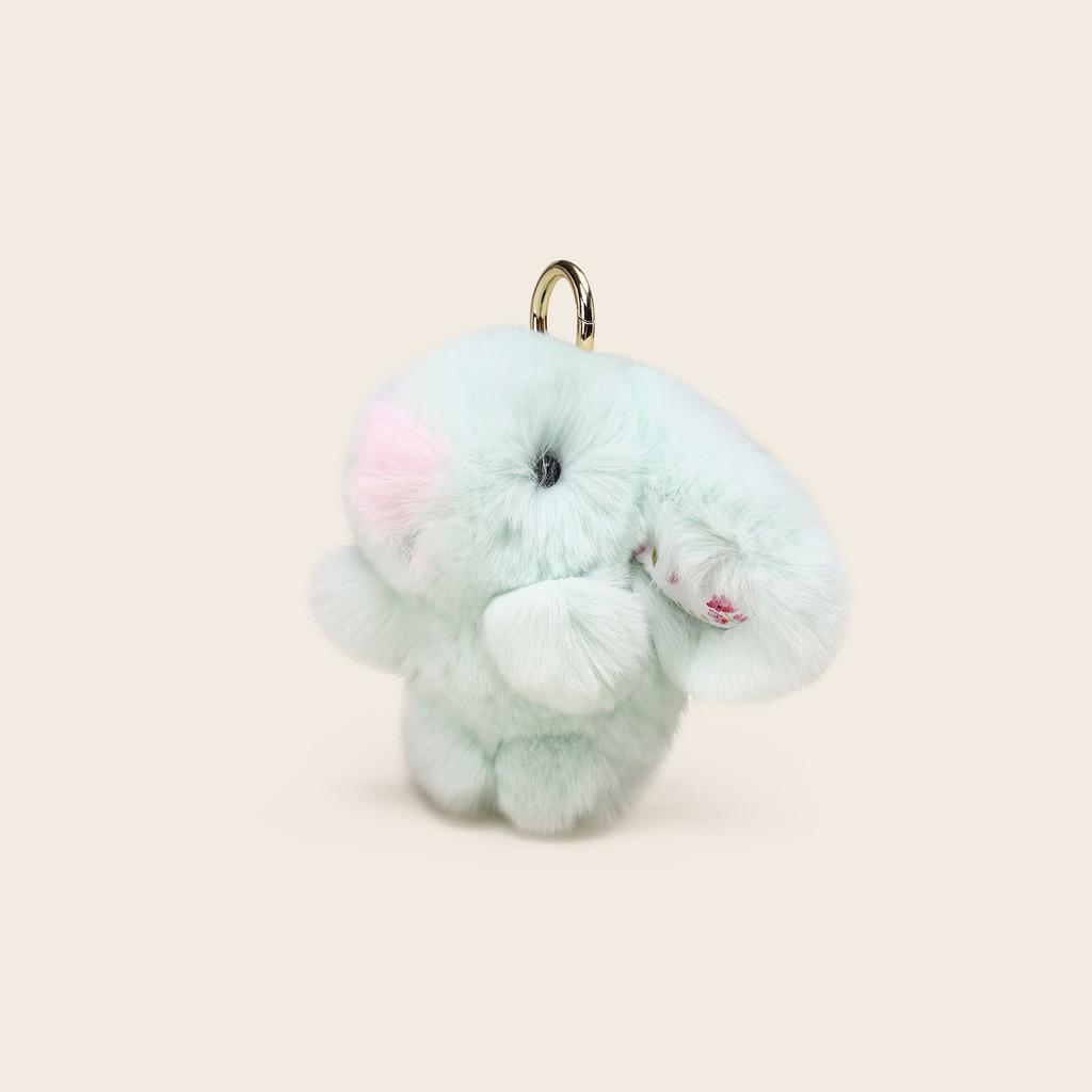 Bunny Plush Keychain With Flower Print For Bag Pendant Decoration Gift Kids
