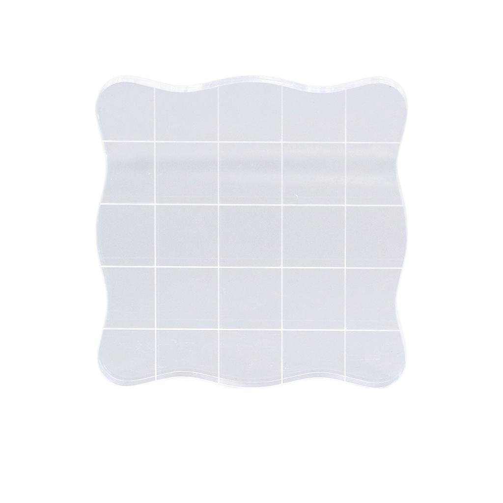 Прозрачные штампы 7,5x7,5 см, изогнутая сторона, высокие, прозрачные, легко моющиеся, многоразовые, акриловые, B