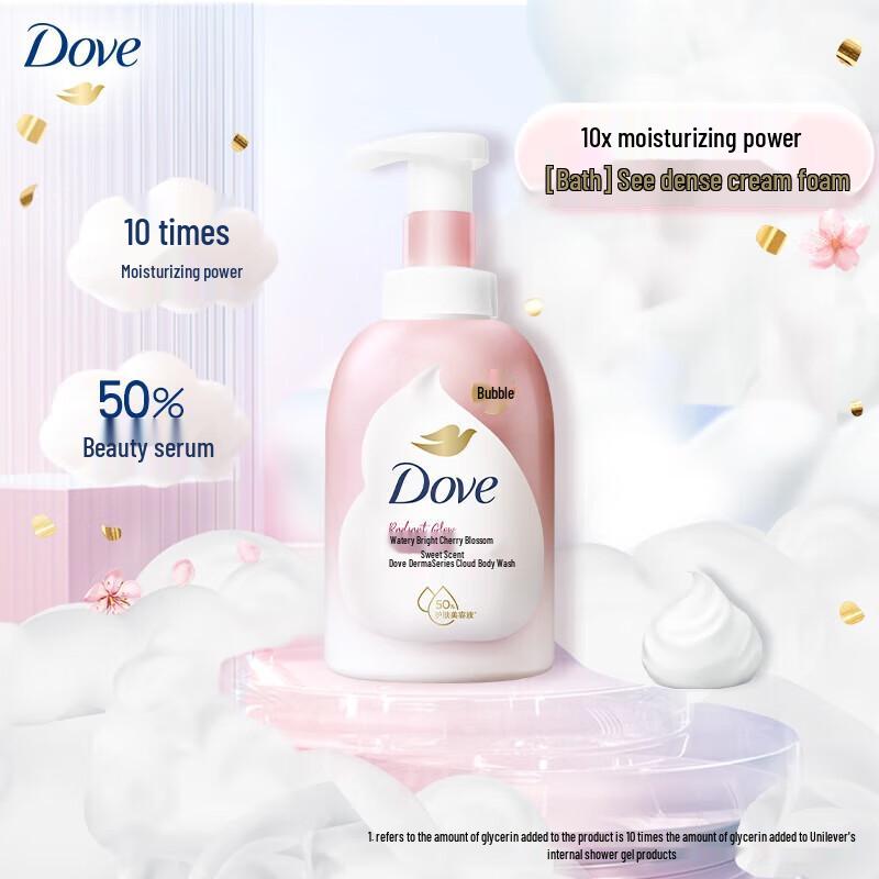 Dove Аромат цветущей вишни Сладкий аромат Пена для душа 400 мл
