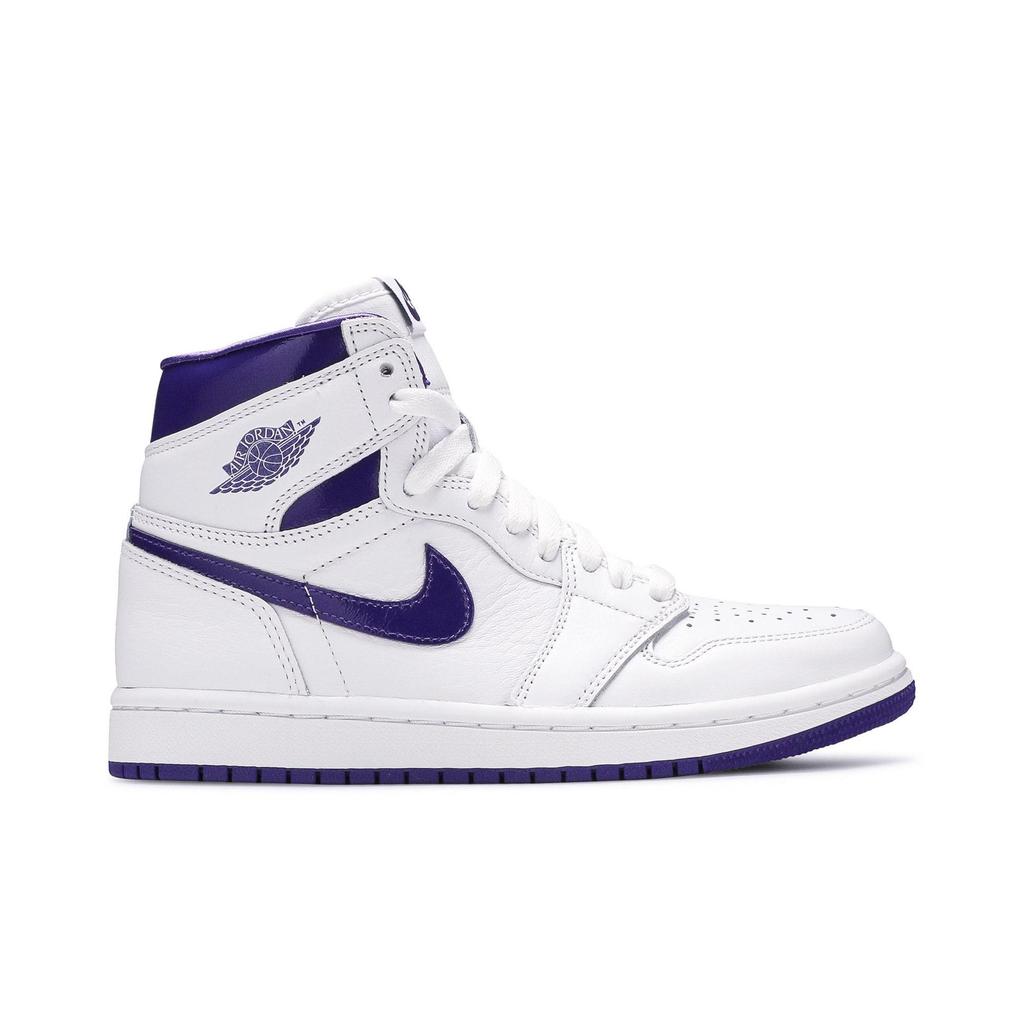 Air Jordan 1 Retro High OG PreSchool 'Court Purple' (Unisex) White / Court Purple Kids' Basketball Shoes CU0449 151