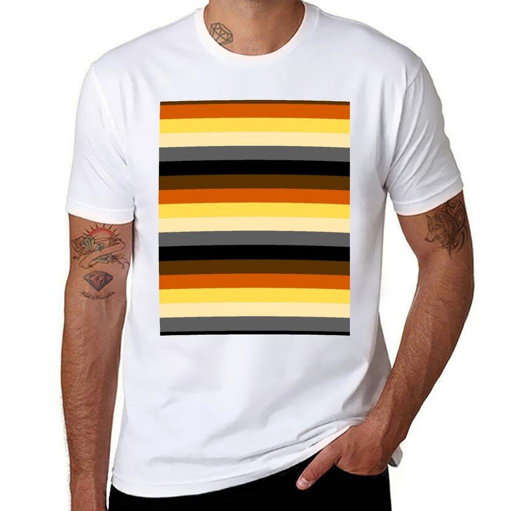Gay Bear Pride Stripes Lgbt Lgbtq Tshirt Casual Work Wear Tshirt