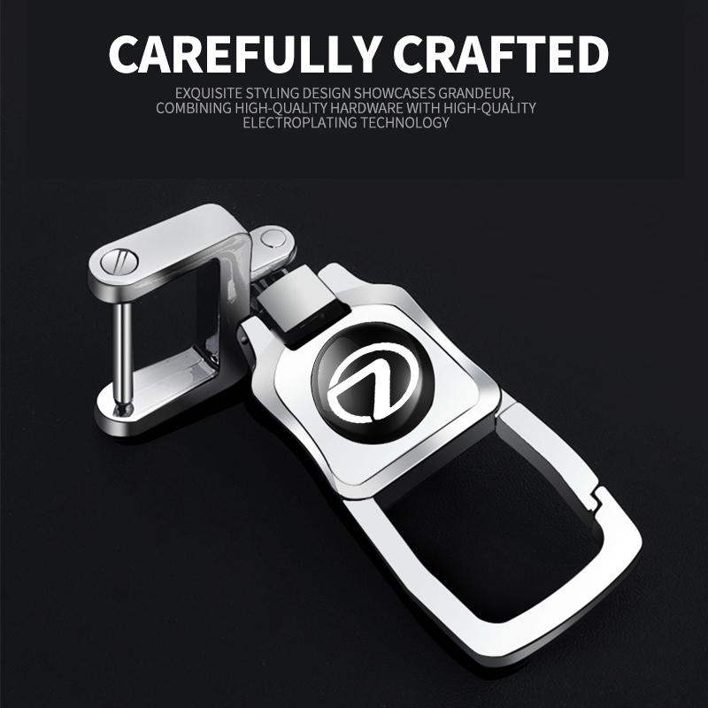 Car Anti-Lost Metal Keychain 3D Styling Badges Key Ring For Lexus F-SPORT ES RX NX LS UX LM LX GX LC RZ IS CT GS RC HS SC TX