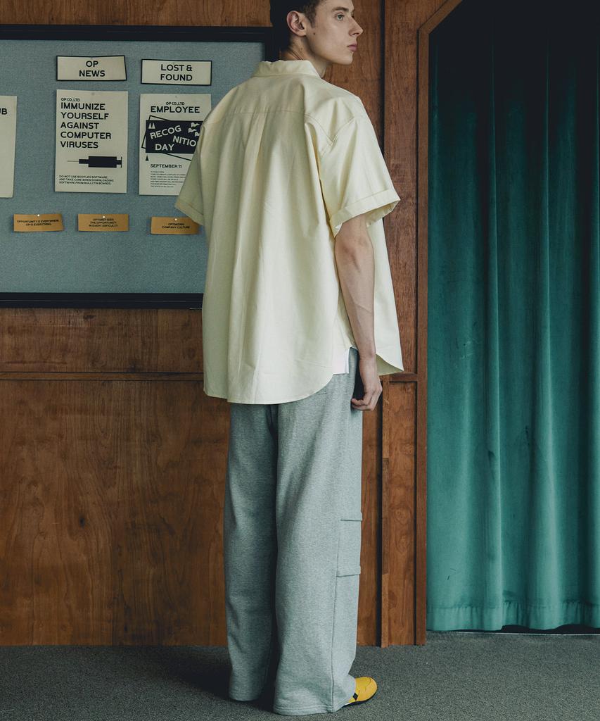 NODU Double Line Wide Pants [Gray]