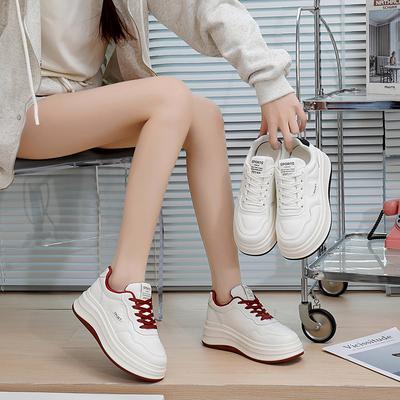 Женские повседневные кроссовки на толстой платформе со шнуровкой, удобные кроссовки для ходьбы, дышащие нескользящие теннисные кроссовки для женщин, спортивная обувь для тренировок на открытом воздухе