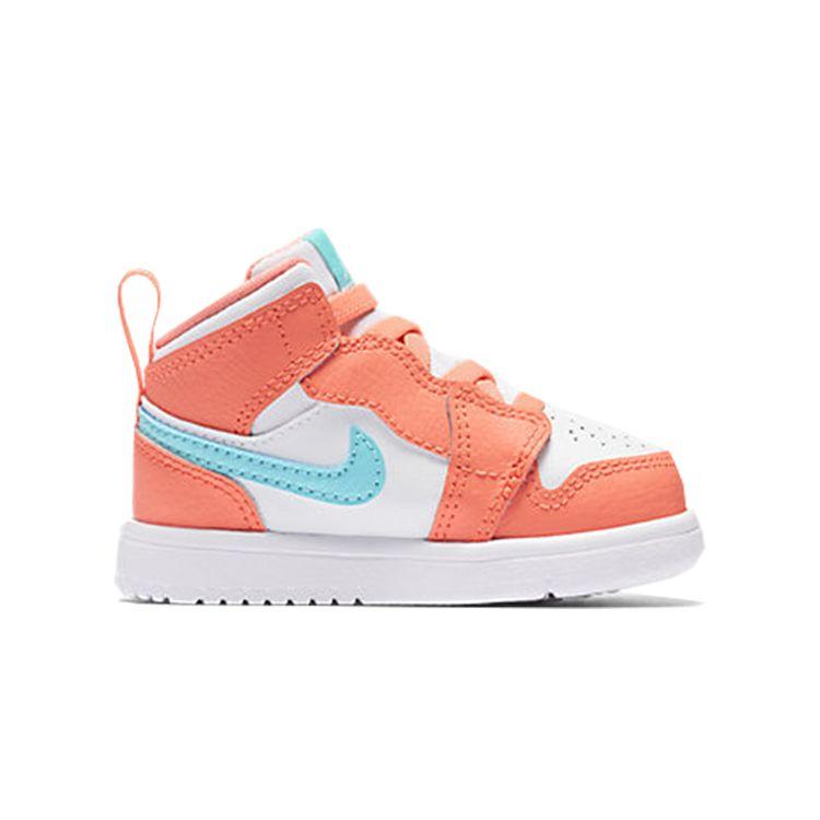 Кроссовки Air Jordan 1 Mid ALT TD Crimson Pulse Baby оранжевые светло-голубые AT4613-814