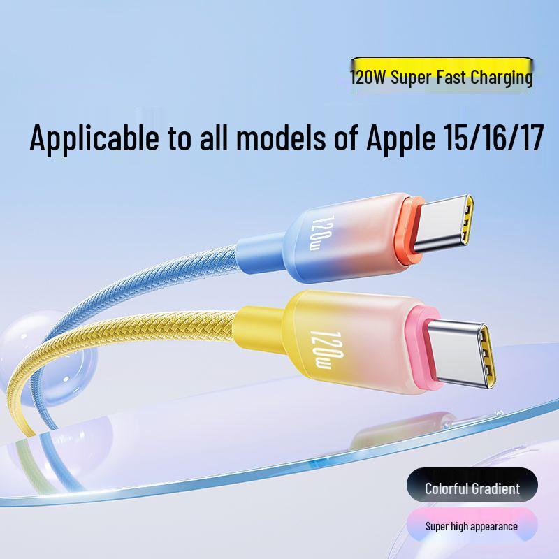 Быстрое зарядное устройство 120 Вт, двойной Type-C, 6 А для ноутбуков Apple, Huawei и автомобильных зарядных устройств