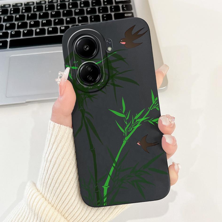 For Xiaomi Redmi 13C Case Cover Popular Flower Bowknot Soft TPU Silicone Shockproof Bumper For Xiaomi Poco C65 Redmi13C 4G Funda