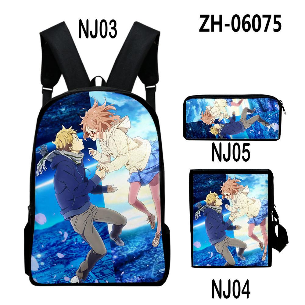 Классический Beyond the Boundary 3D-печать 3 шт./комплект школьные рюкзаки для учеников рюкзак для ноутбука рюкзак-слинг сумка-пенал