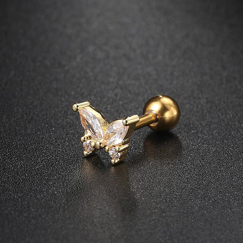 1 шт. геометрические циркониевые серьги-гвоздики в форме уха в форме гвоздика для женщин и девочек, ювелирные украшения для вечеринки, подарок