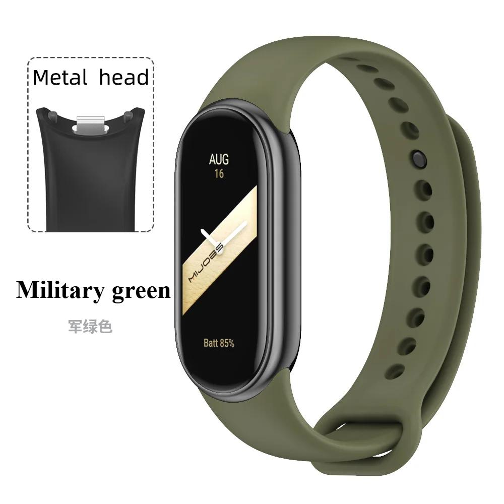 Спортивный силиконовый ремешок для Xiaomi Mi Band 9 NFC Сменный браслет-ремень для Xiaomi Mi Band 8/9/10 Наручный ремешок Аксессуары для умных часов