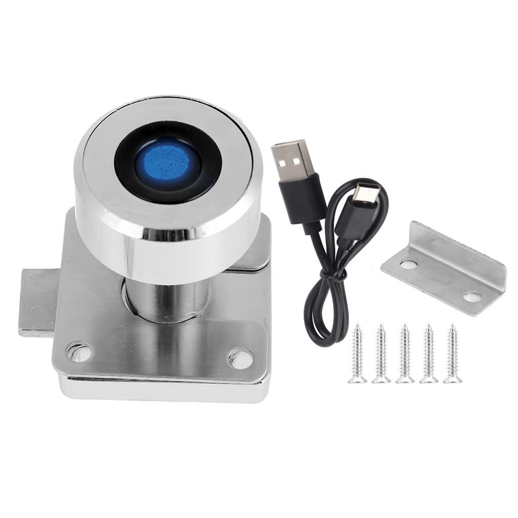 Anti Theft Smart Fingerprint Security Padlock Keyless Lock for Office File Cabinet Drawer Bookcase