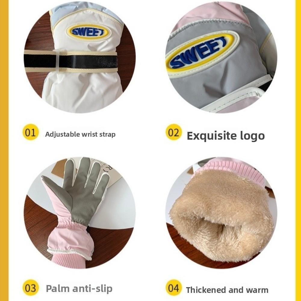 Keep Warm Snowboard Gloves Cycling Mittens Fashion Full Finger Mittens Outdooor