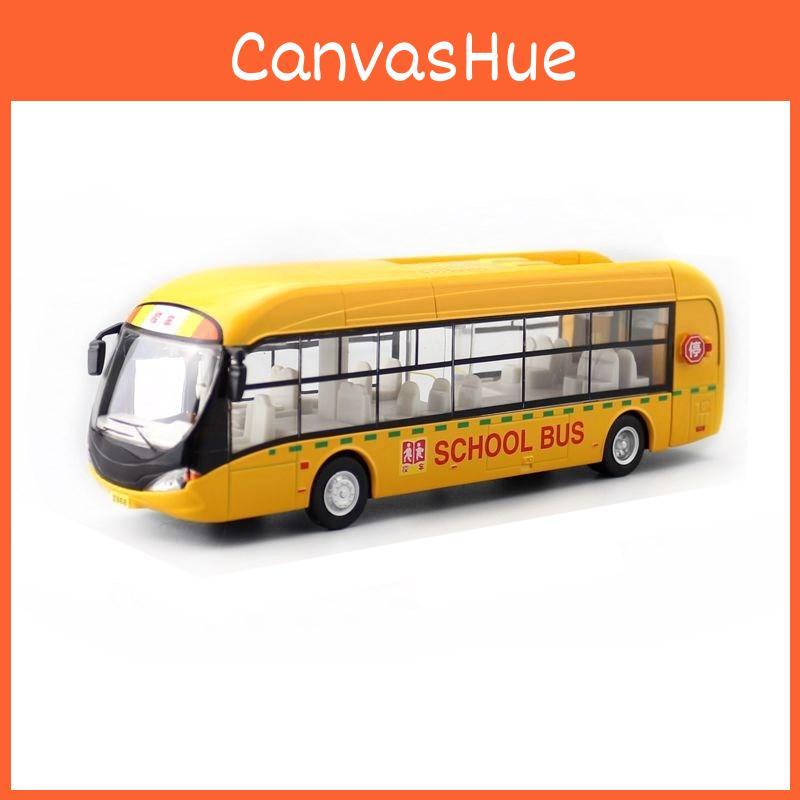 Car Model 1:32 Alloy Diecast Bus With Light Sound For Collectors
