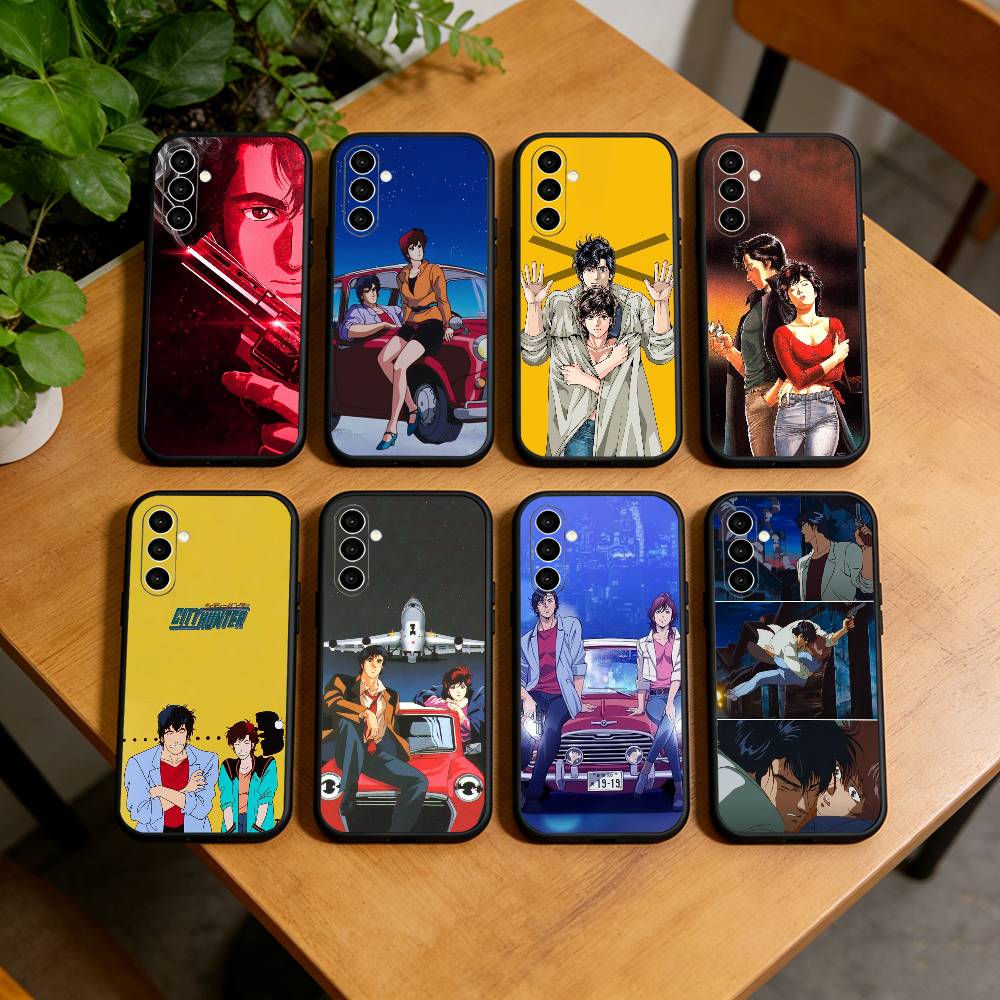 R-Retro City Hunter Комикс Чехол для телефона Черный Силиконовый Мягкий Для Samsung Galaxy A73,A72,A71,A70,A53,A52,A51
