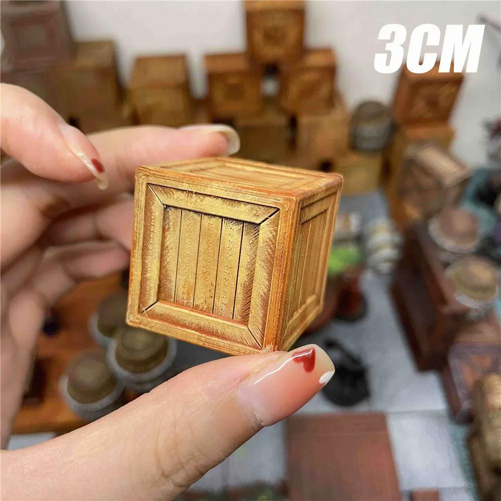 3D-печатная имитация пиратской коробки, сундук, ведро для украшения стола, домашнего декора, кукольного домика, подарка