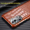 OPPO Reno7/7PRO/7Pro+ Cowhide Crocodile Pattern Leather Case - Half-cover Protective Cover