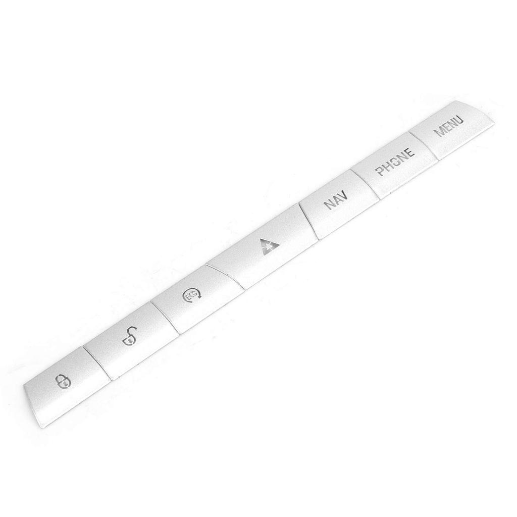 Multimedia Button Trim, Qiilu Multimedia Button Trim, 7pcs Multimedia Panel Button Cover Sticker Silver Aluminum Alloy Fit XF 2012-2015