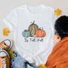 Hot It'S Fall Y'All Pumpkin Printed T-Shirts For Women Short Sleeve Funny It'S Fall Y'All Pumpkin Round Neck Tee Shirt Tops