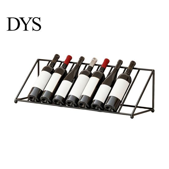 Decorative Wine Display for Restaurant Liquor Bottle Shelf, Tilted Iron Art Rack, Modern Rack Countertop Style Holder, Home Bar Kitchen And