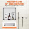 VEVOR 33.02 x 33.02 cm No Tile Shower Niche 304 Stainless Steel, Wall-Inserted Niche Recessed Double Shelves