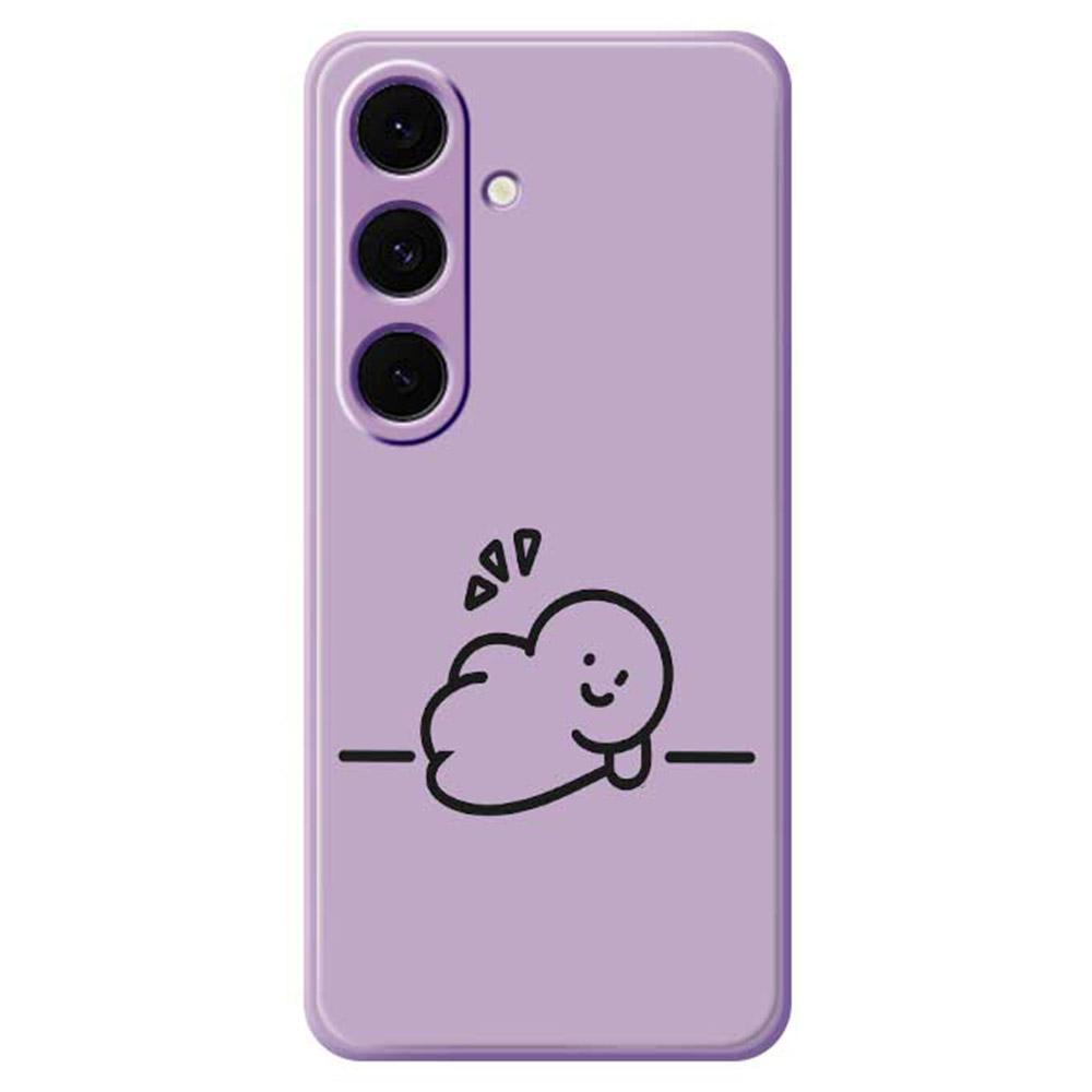 For Samsung Galaxy S25+ Case Stick Figure Pattern Printing Straight Edge TPU Phone Back Cover