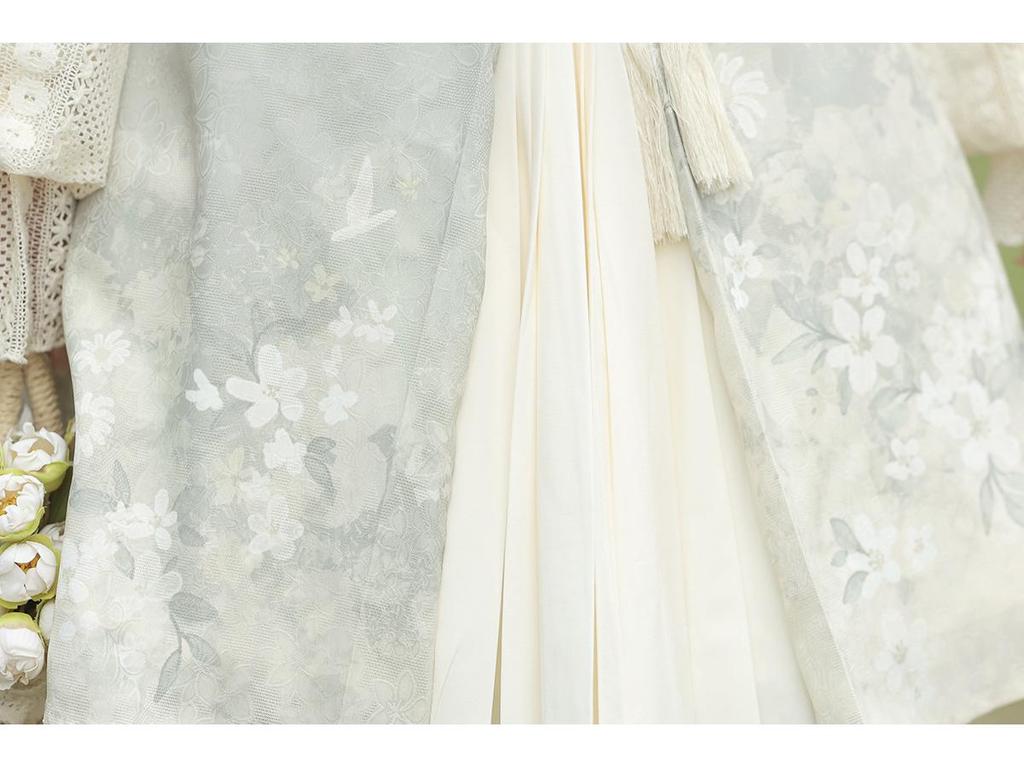 Женский комплект Yi Meng Ge Fangcao Ji Hanfu — топ и платье в китайском стиле 7389