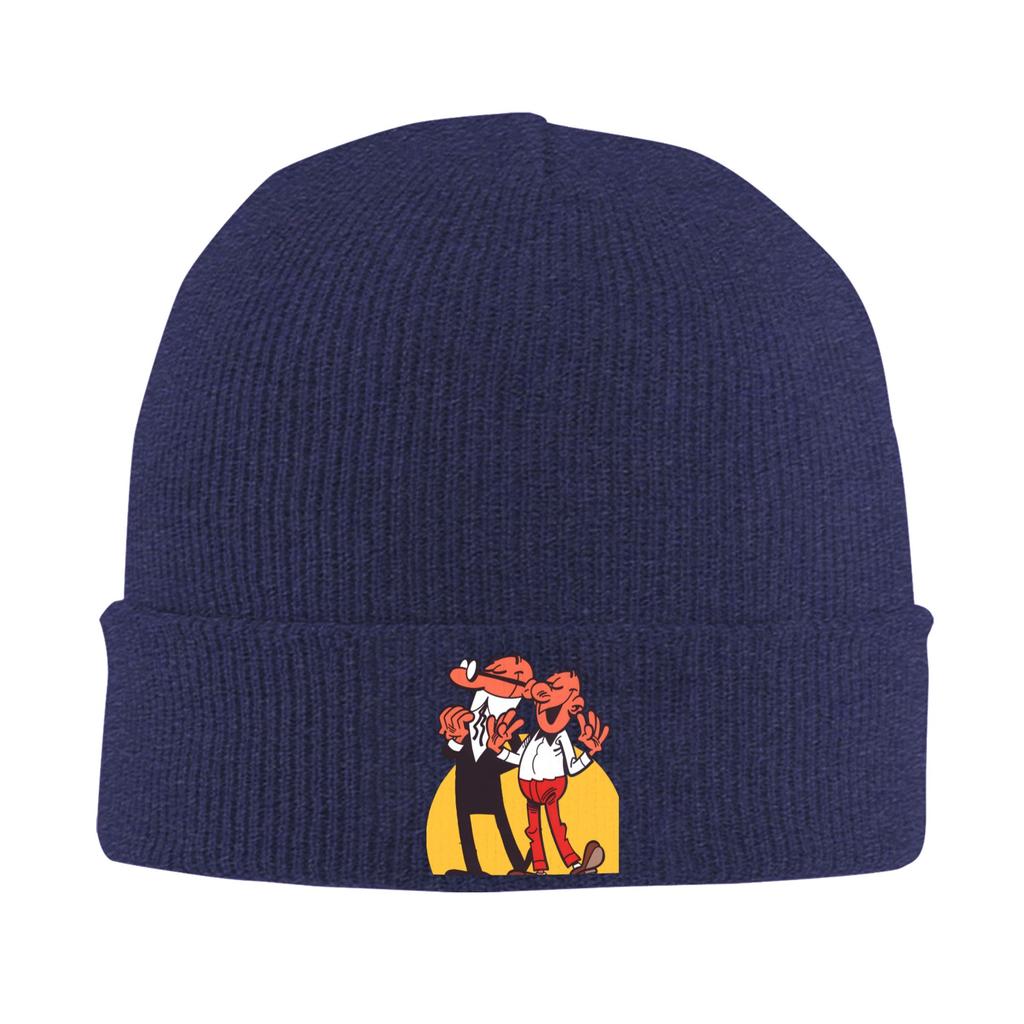 Mort Phil Mortadelo y Filemón Beanie Hats Bonnet Hats Female Male Vintage Outdoor Skullies Beanies Thermal Elastic Caps