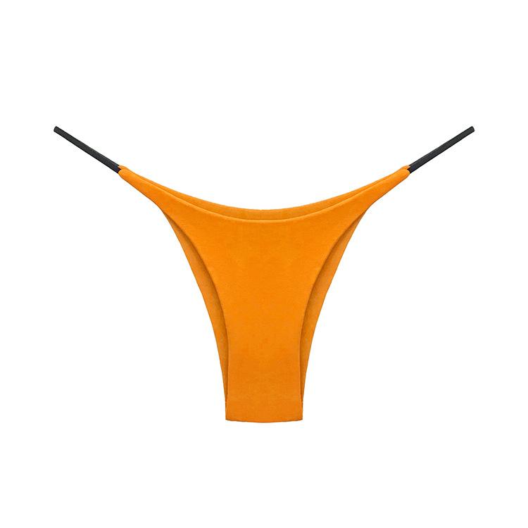 Трусы с двойным слоем бретелей, сексуальные трусы, брюки-стринги с низкой талией, хлопковые женские Т-образные трусики