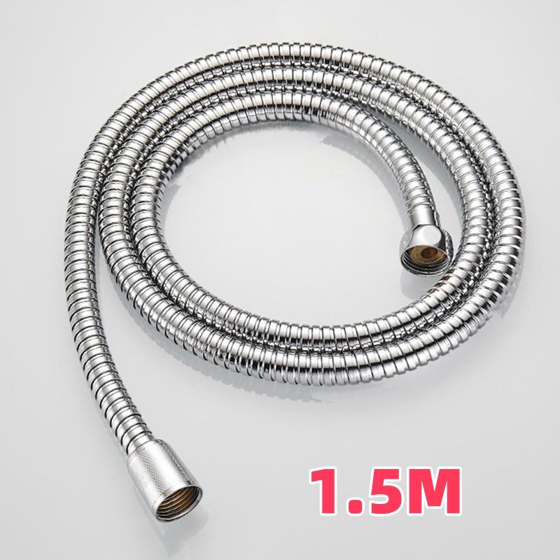 Upgrade Stainless1.5M Black Flexible Shower Hose Long Bathroom Shower Hose Extension Plumbing Pulling Tube Bath Accessories