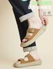 Caesar summer leather one-piece slippers for men, 2026 new style for men's casual beach shoes, anti slip and odor proof