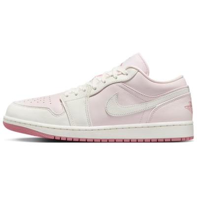 Air Jordan 1 Нескользящие Износостойкие Низкие Винтажные Баскетбольные Кроссовки Унисекс Бело-Розовые Jordan IH0823-611