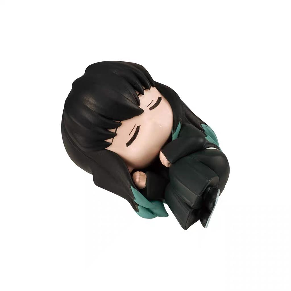 Genuine Gacha Scale Model Demon Slayer Sleeping Position Doll Cute Tabletop Decor Tomioka Giyuu Action Figure Toys
