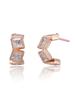 [ELLE Jewelry] 14K GF Square Carved Two-Pin Earrings ELGPEE543