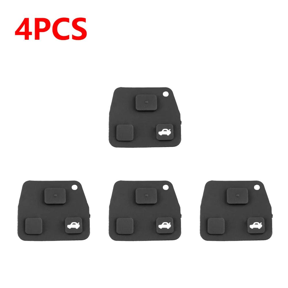 1-5PCS 3 Button Pad for TOYOTA Remote Car Key Shell Silicone Rubber Car Key Case Replacement Remote Key Shell Wear-resistant