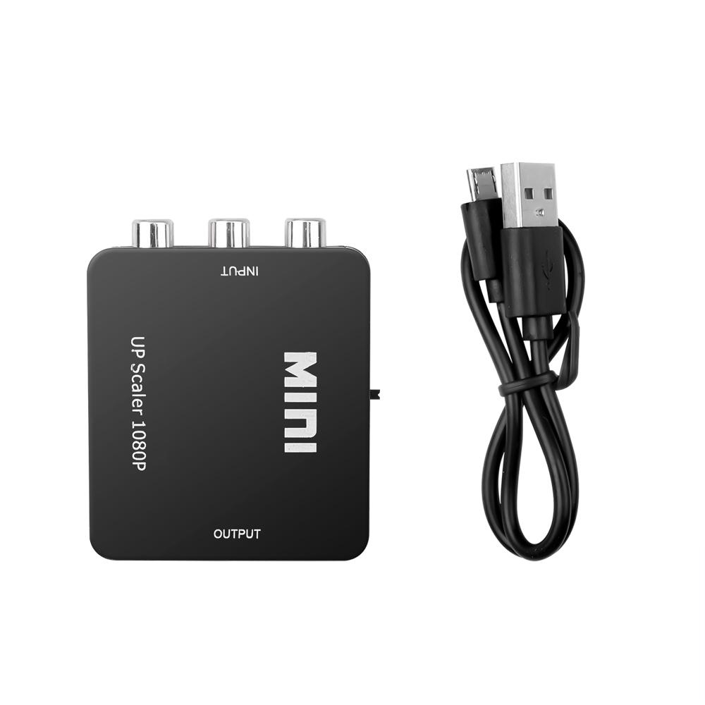 Мини-адаптер AV-HDMI, совместимый с RCA-HDMI конвертер HD 1080P 1920*1080 AV2HDMI, поддержка NTSC PAL, выход AV-HDMI
