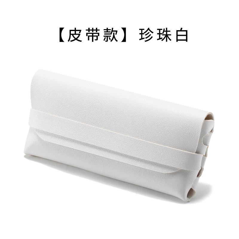 Мягкая кожаная сумка для очков, модный портативный футляр для солнцезащитных очков, упаковка, подарочная коробка, футляр для солнцезащитных очков, модная коробка с ремешком