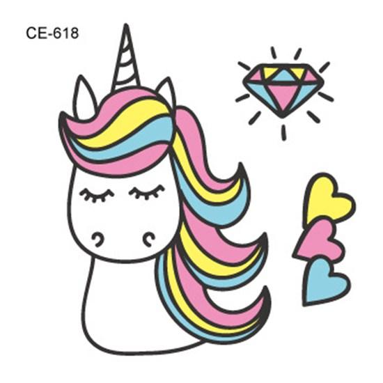 Cartoons Kids Temporary Tattoos Sticker Colorful Fake Tattoo Flash Waterproof Small Body Art Couple Child Designs