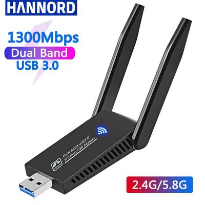 USB 3.0 Wi-Fi адаптер 1300 Мбит/с двухдиапазонный беспроводной сетевой адаптер 2,4 ГГц и 5 ГГц WiFi ключ для ПК, настольного ноутбука, беспроводной сети