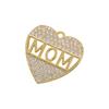 ZHUKOU Золотой кулон MOM Шармы ко Дню матери Аксессуары для женщин Ручная работа Ожерелье Бижутерия VD1139