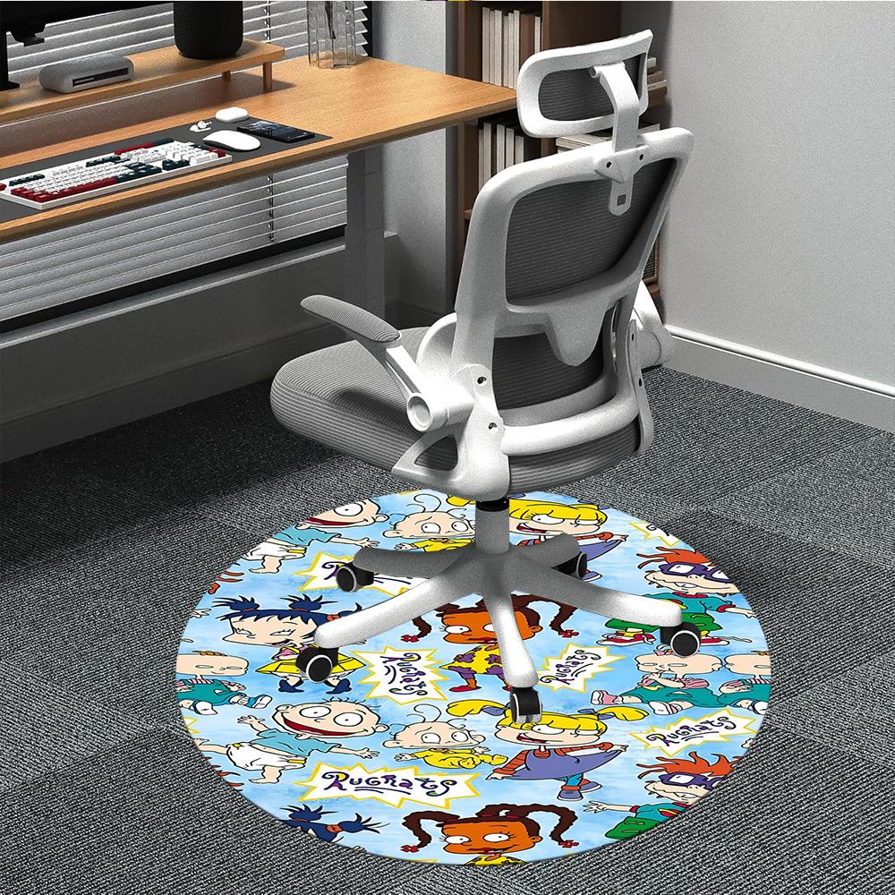 1PC Rugrats Babies Office Round Area Rug, Indoor Mat Suitable For Office, Under Office Chairs Bedroom Living Room Home Decor, Room Deco110