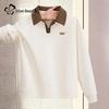 Women's Fleece-lined Polo Collar Sweatshirt