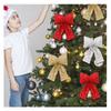Sequins Christmas Bow Pendants For Scene Setup And Holiday Props Decorations